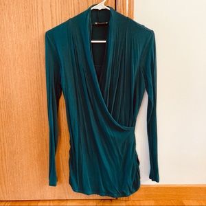 Momzelle Deep Teal Audrey Nursing Long Sleeve Top